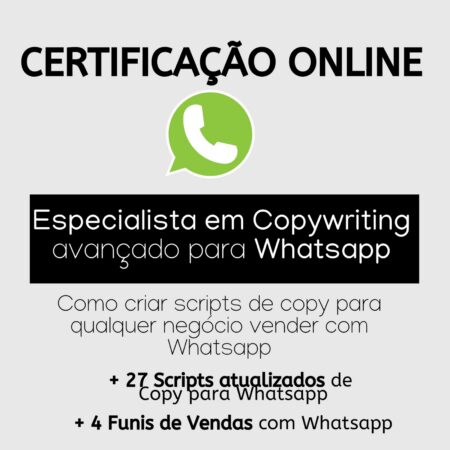 Certificação Especialista em Copywriting Avançado para Whatsapp