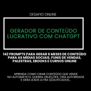 Desafio Gerador de Conteúdo Lucrativo com o CHATGPT 8